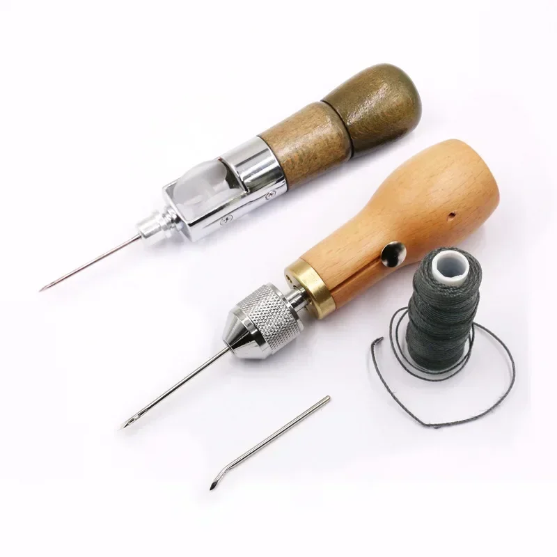 Leather Sewing Machine Diamond Cutting Hand Sewing Machine Threading Machine Needle Threading Tool DIY Leather Carving Tool