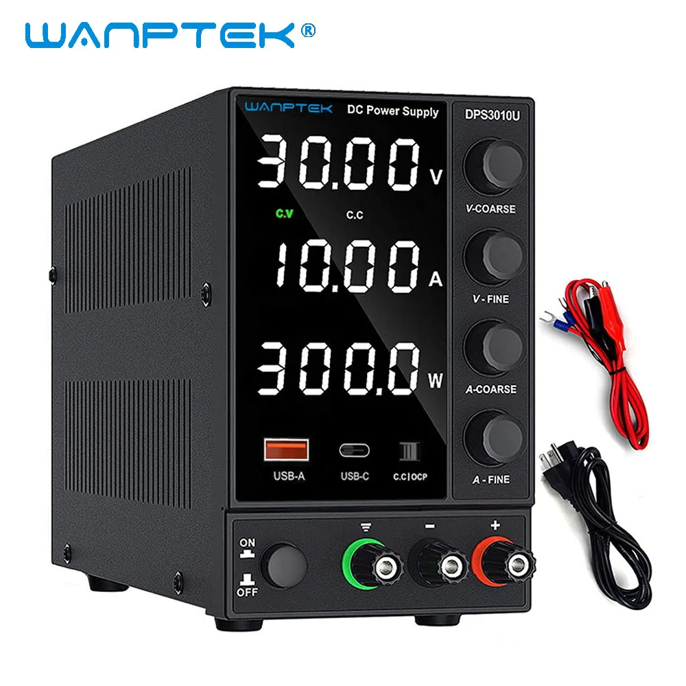 Adjust DC Power Supply Adjustable Lab Bench Power Source 30V 10A 60V 5A AC Switching Stabilized Bench Source Wanptek DPS3010U