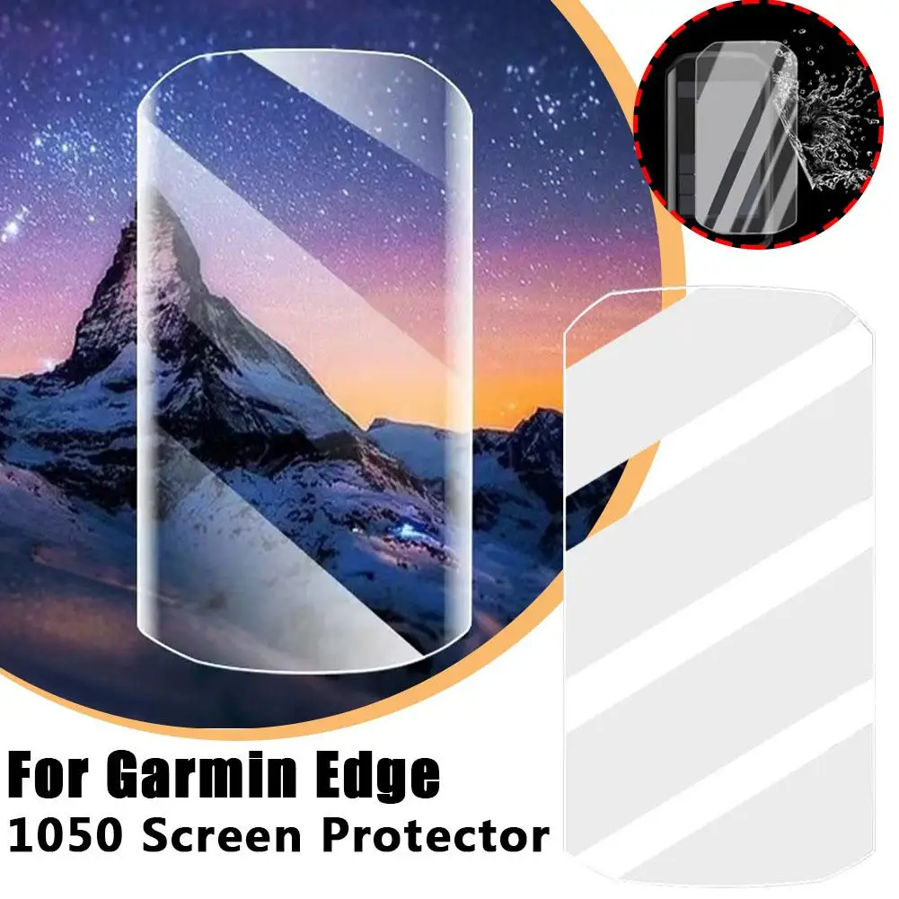 For Garmin Edge 1050 HD Transparent Cycling Computer Protector Screen Film Anti-Fingerprints Touch Sensitive EPU Anti-scrat V4N6