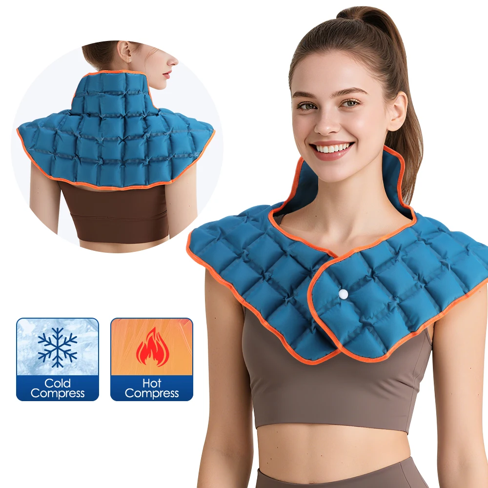 Reusable Ice Pack for Neck Shoulders Upper Back Discomfort Large Shoulder Ice Wrap Polymer Resin Cold Hot Compress Therapy