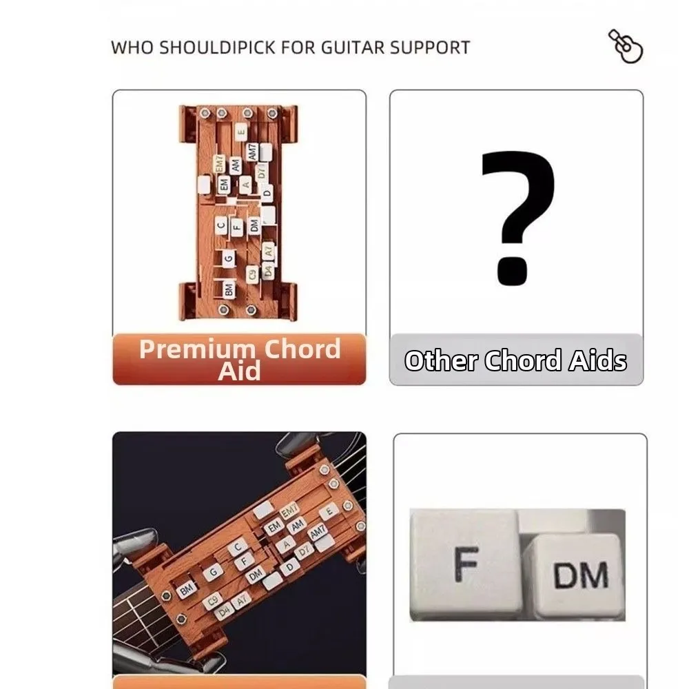 One-Touch Switching Guitar Chord Trainer Assistant Learning Smooth Practice Guitar Aid Chords Trainer Beginner Friendly