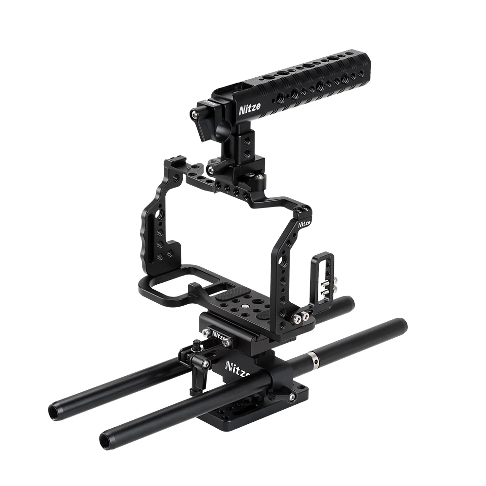 

NITZE CAMERA CAGE KIT FOR NIKON Z6/Z7-NTK-Z6Z7 with HDMI Cable Clamp,Handle,Lens Adapter Support,Baseplate and Rods