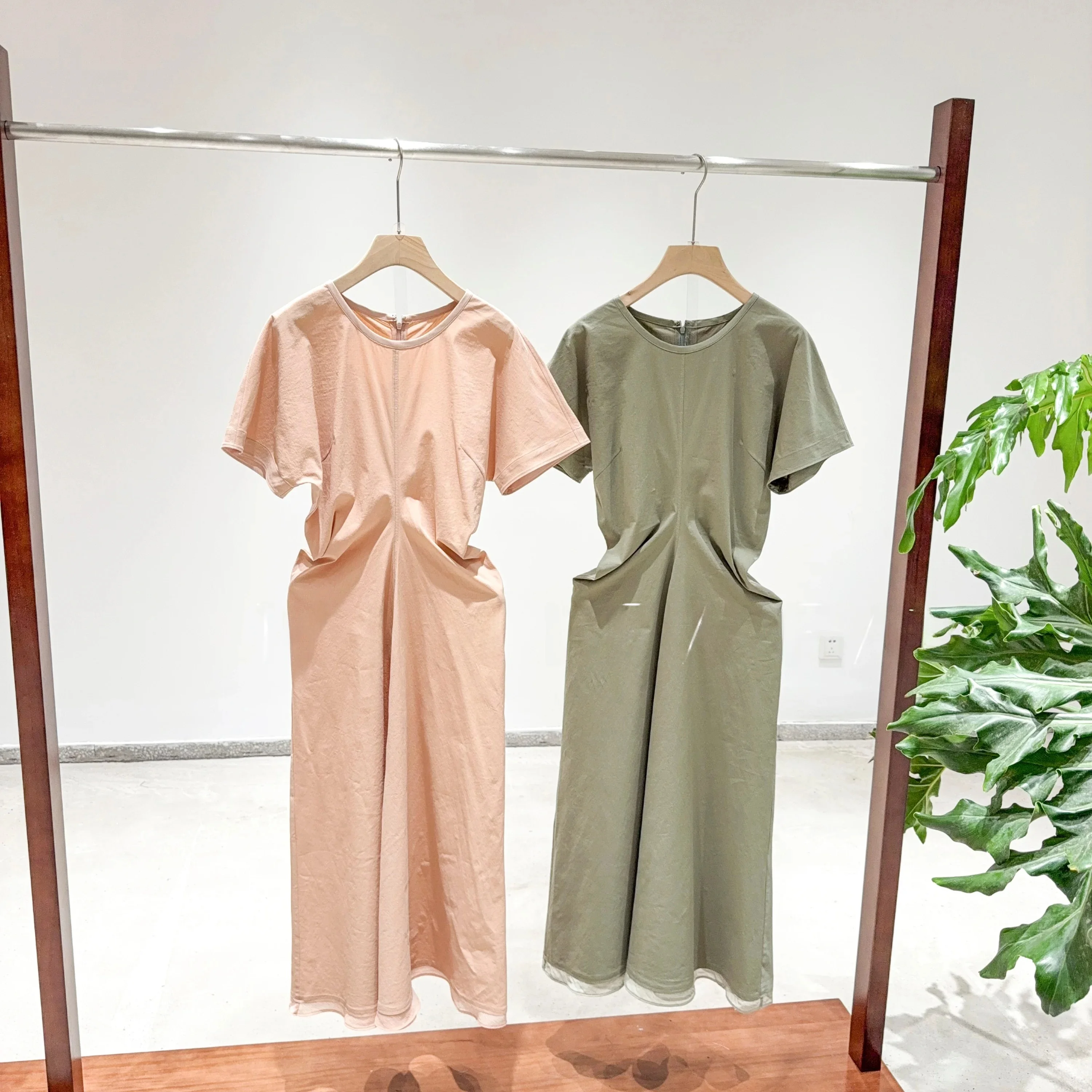

Mimifafa DW Pure Original 26 New Cotton Linen Gentle Personality Slimming 3D Tailoring Waist Cinching Dress