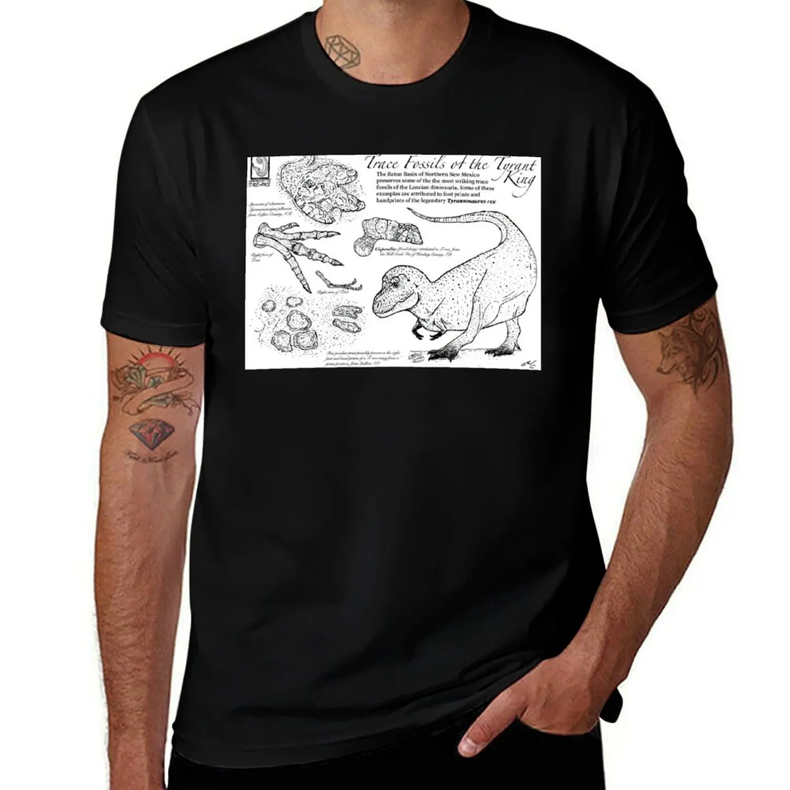 Trace Fossils of the Tyrant King T-Shirt Sporty Casual Quick Dry T-Shirt
