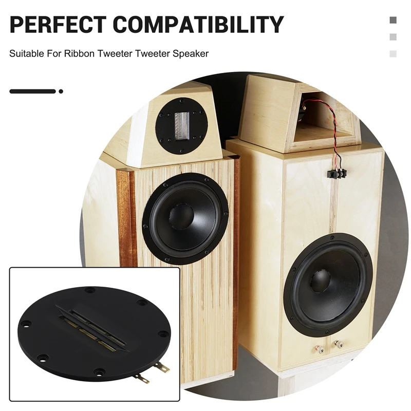 Alumínio Ribbon Speaker para Tweeter Heads, Tweeter pneumático, 2pcs, 4"