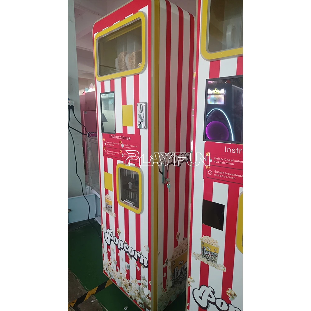 Kommerzielle Selbstbedienung Automatische Mais Snacks Popcorn Verkaufsautomat Popcorn Maker Maschinen