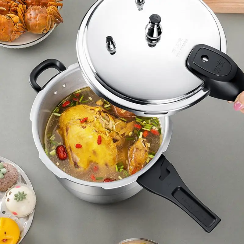 Portable Pressure Cooker 4.3L Pressure Oyster Fish Pot Aluminum Alloy Pressure Canner Cooker Induction Compatible Cookware For