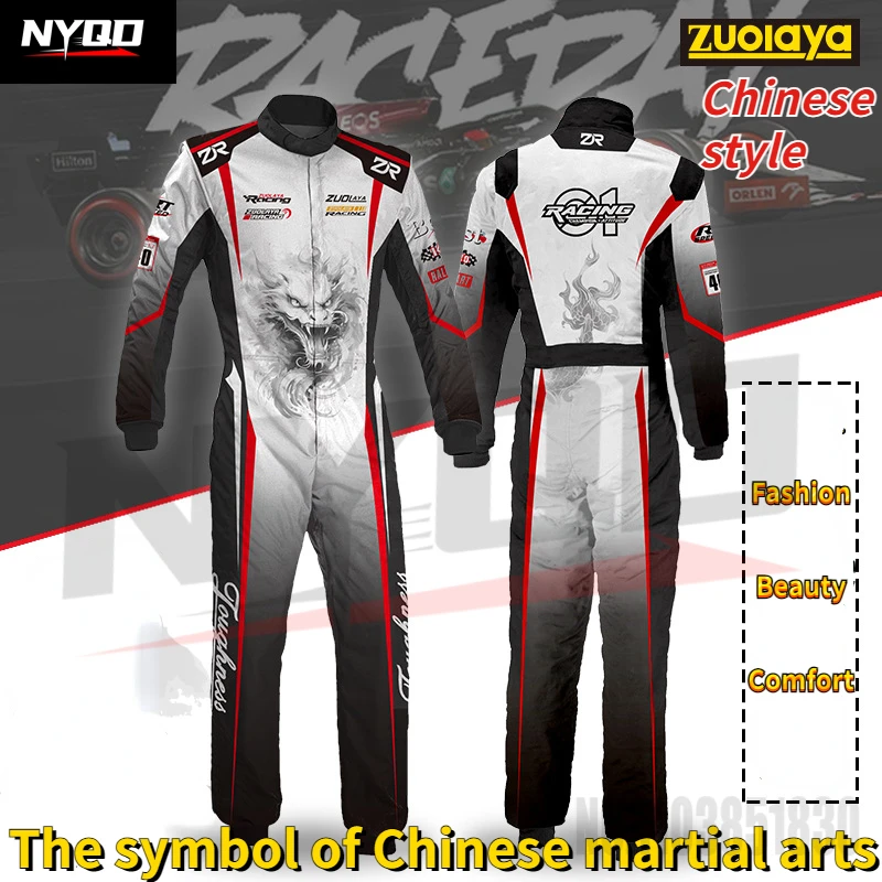 Summer breathable jacket Chinese style go kart off-road beach bike UTV rally club drift men and women moto jacket kart suit 6XL