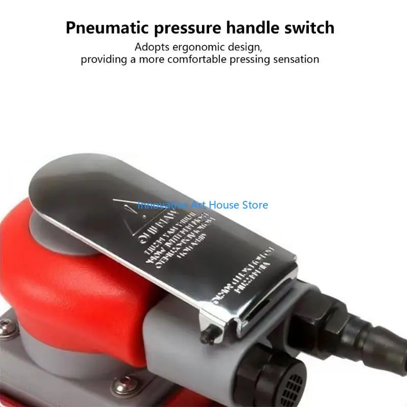E1PC Industrial Pneumatic Polisher Square Pad 75x100mm for Auto Body Metal Working
