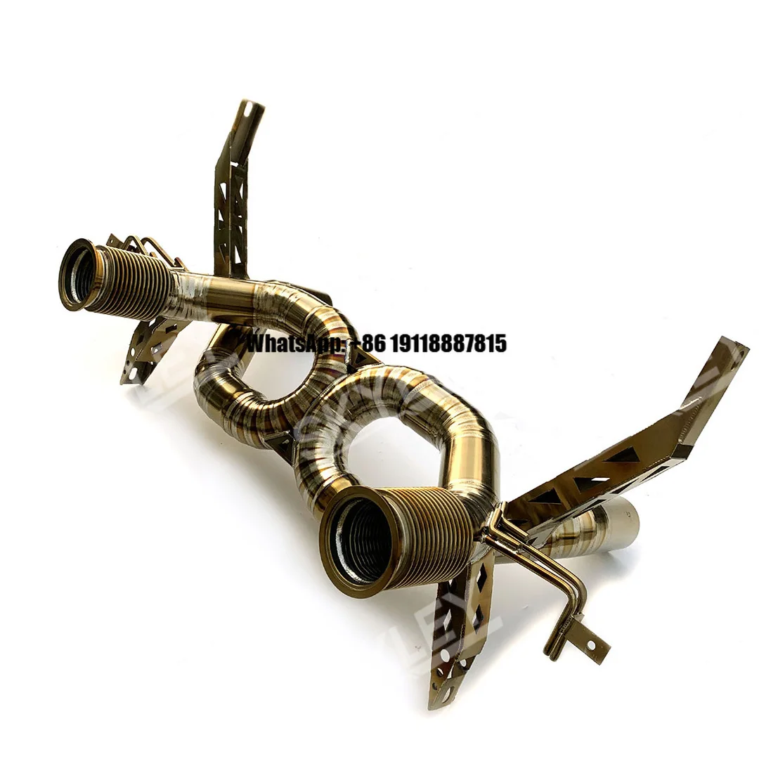 X Pipe Exhaust Catback System High Performance Car Straight for Lamborghini Huracan Evo Exhaust Carton Box 1 Set Titanium SKYLEY