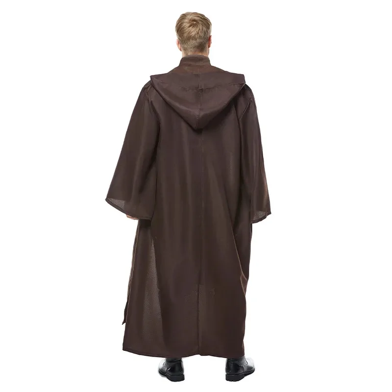 ♥ 2025 New Halloween Jedi Anakin Skywalker Cosplay Costume Brown Leather Uniform Cloak For Men Male Adult Fantasia Carniv ★☆ly99