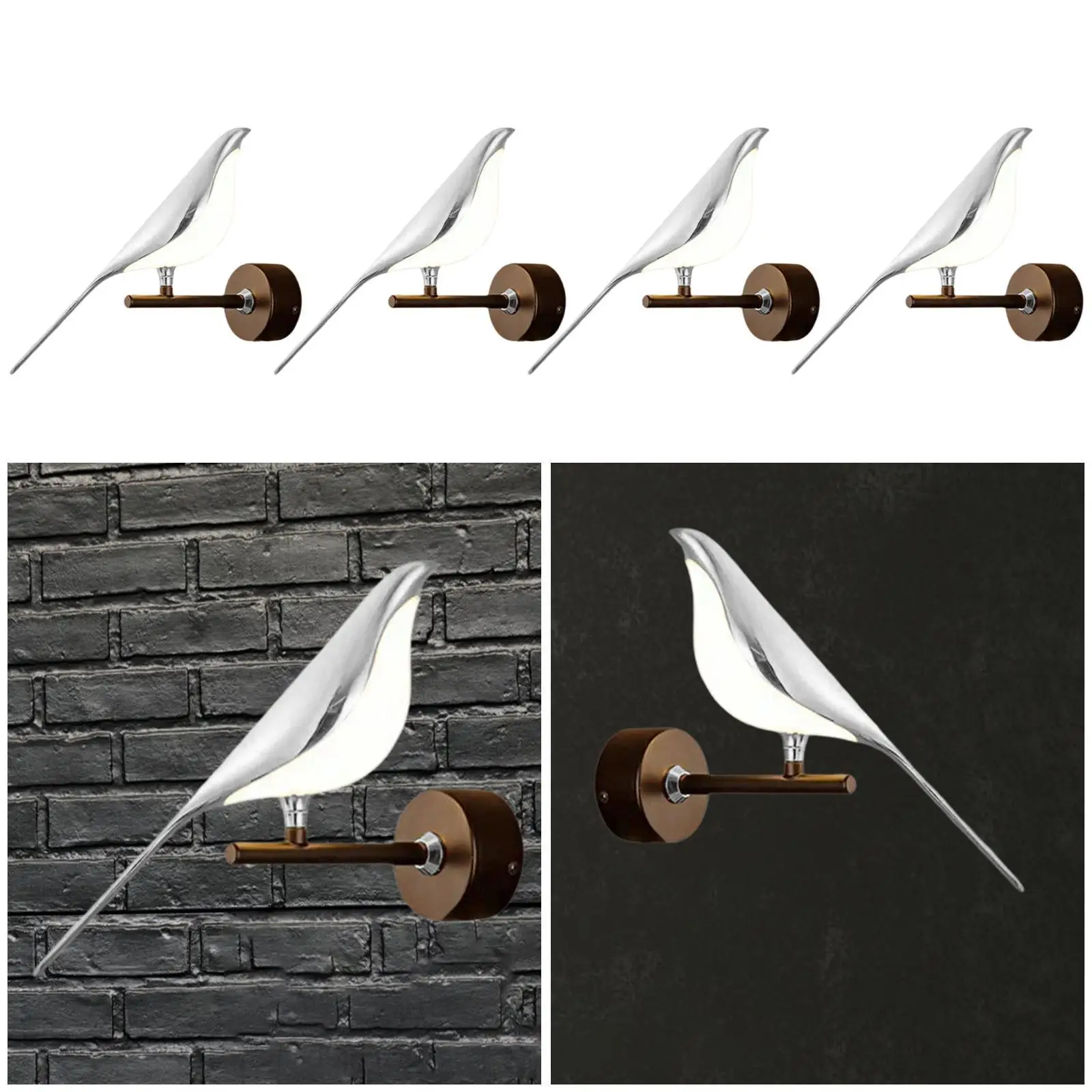 Lampade da parete a LED di lusso per applique da parete per uccelli per scale domestiche