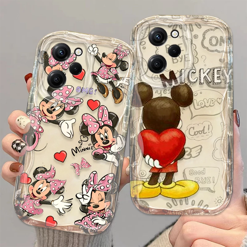 Mickey Mouse For Xiaomi Redmi Note 13 12 12S 11S 11 10 9 8 10A 9C Pro Plus 5G Wave Oil Cover Phone Case