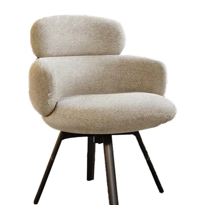 

French fabric cloakroom makeup chair, bedroom modern simple backrest chair, study home