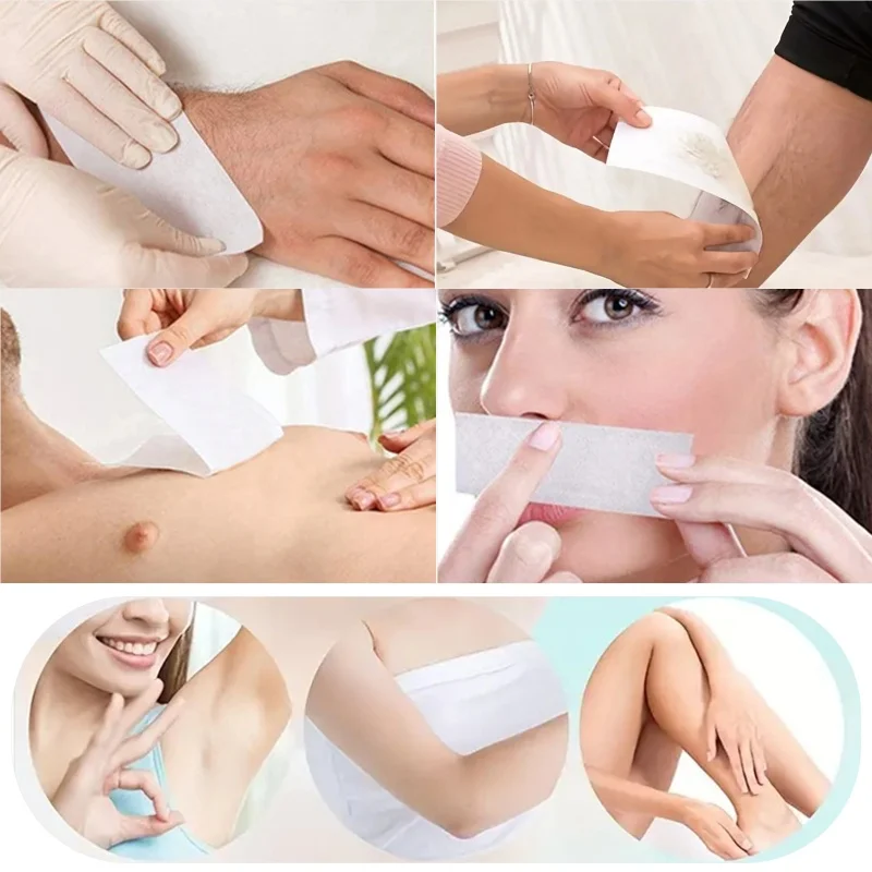 50/100 ياردة/لفة شرائط شمع لإزالة الشعر غير المنسوجة إزالة الشعر لفات ورق الشمع أدوات إزالة الشعر عالية الجودة #4