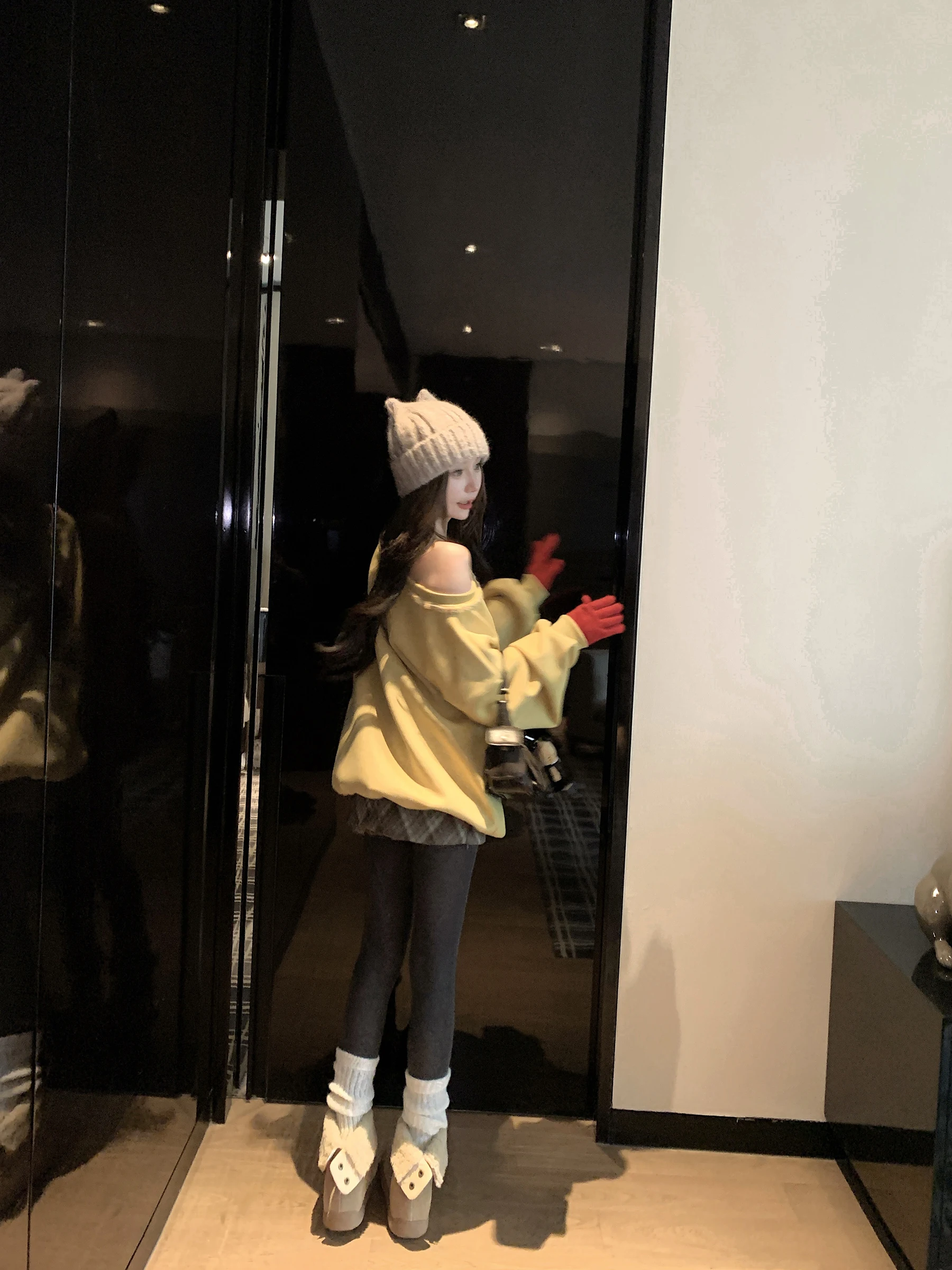 

Женская зимняя шерстяная юбка макси с высокой талией в клетку, в стиле ретро, новинка 2026 года, повседневная, дышащая, облегающая, с запахом