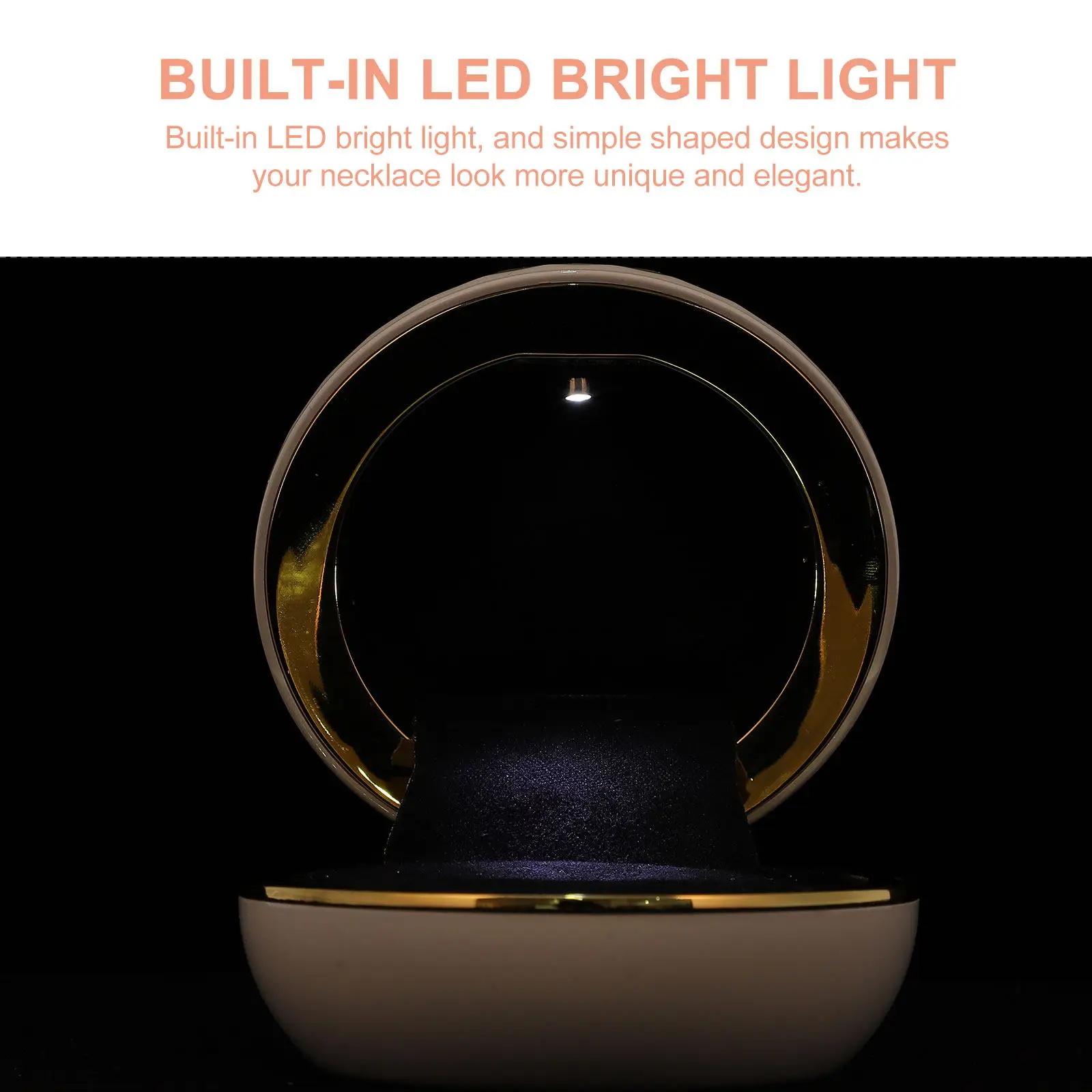 

Шкатулка для кольца с LED-подсветкой, органайзер для ювелирных украшений, элегантный футляр для хранения обручальных колец, подарок на предложение руки и сердца, коробка для хранения ювелирных изделий