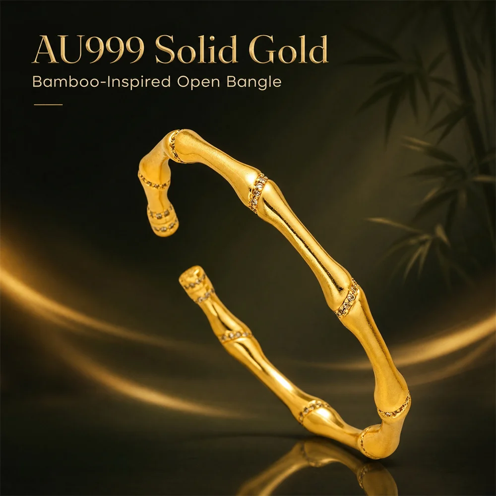 au999-24k-solid-unisex-bamboo-joint-paved-zircon-open-gold-cuff-bangle-men-women-couple-lucky-wedding-jewelry-gift