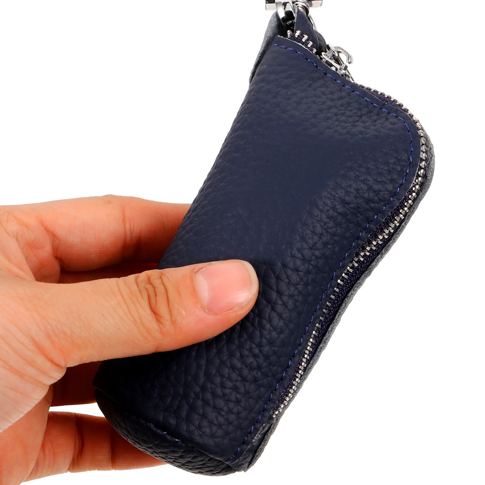 

Soft Multifunctional Wallet Metal Buckle Strong Zipper Large Hook for Pants Bags Car Key Storage Holder Pouch Fob Case