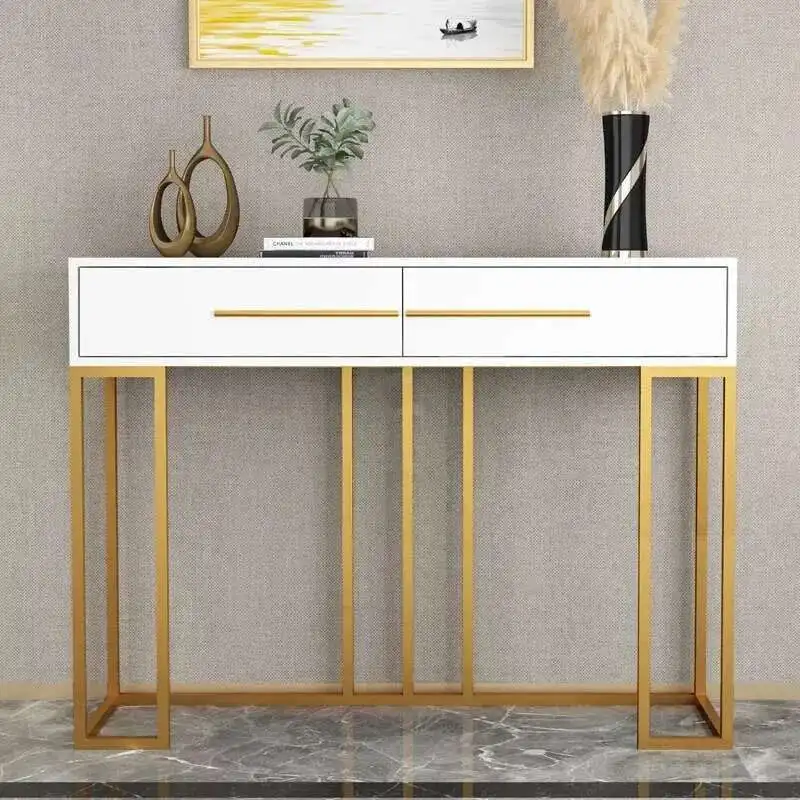 

European Designer Console Tables for Hallway Leisure Home Iron Console Table Living Room Furniture Modern Simple Porch Cabinets