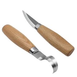 Wood Carving Knife, Carving Tools, Ergonomic Woodworking Spoon, Durable, Crooked, Beginners, Sculptural, Professional