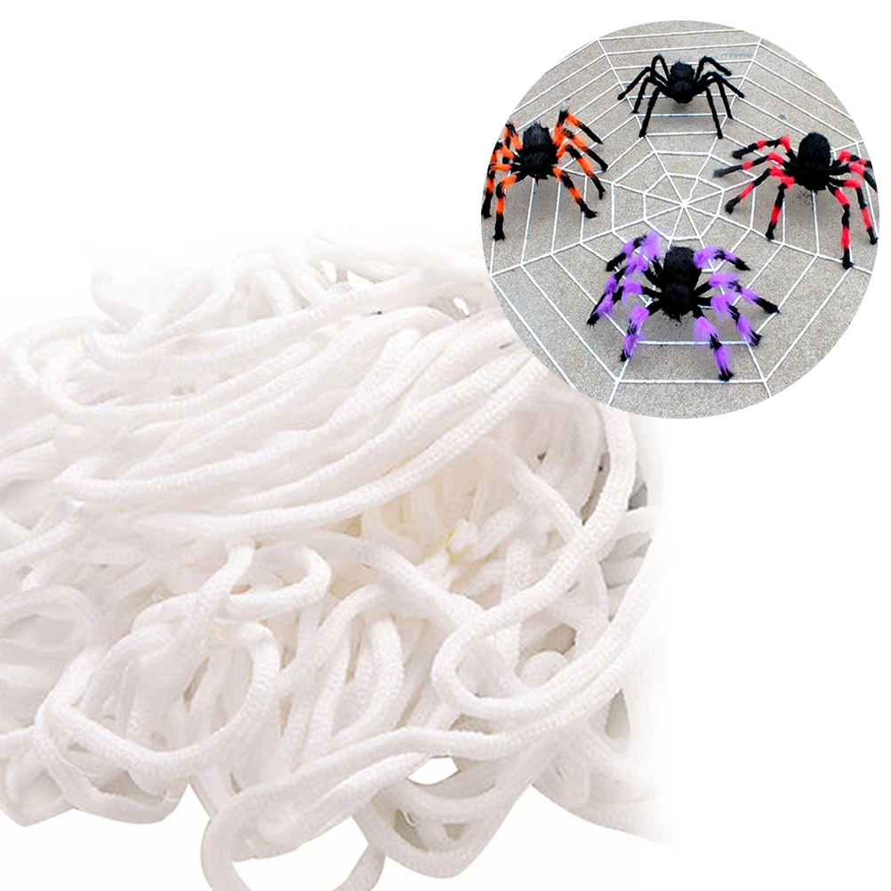 

1.5m Spider Web Realistic Eco-Friendly Halloween Spider Net Decoration Haunted House Party Carnival Supplies