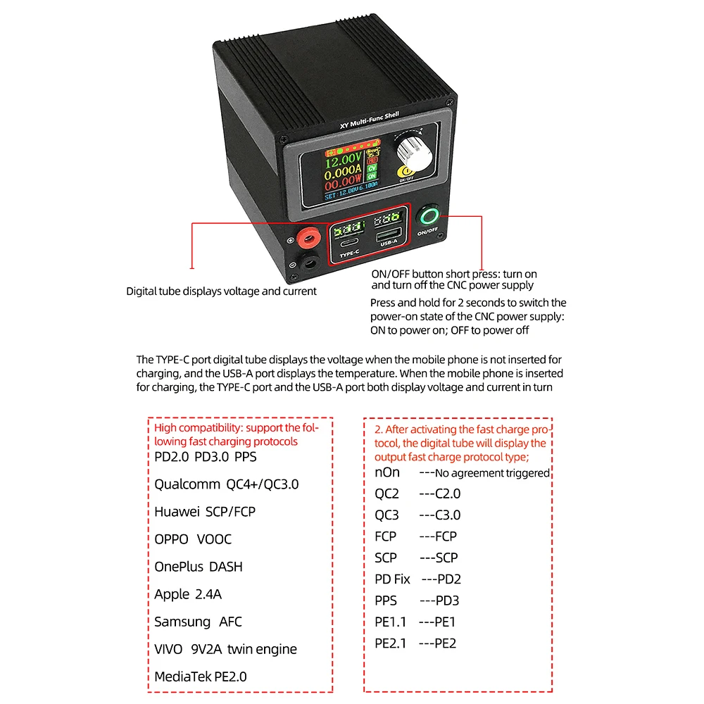 XY-3606 DC Buck Boost Converter Stabilized Voltage 6.0~30V Regulated Power Supply Module laboratory power supply