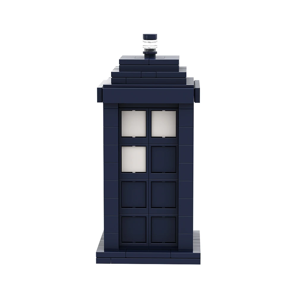 MOC Doctor Figure Telephone Booth Building Block Set Tardis Time Travel Door Brick Model Toy Children Brain Game Birthday Gift