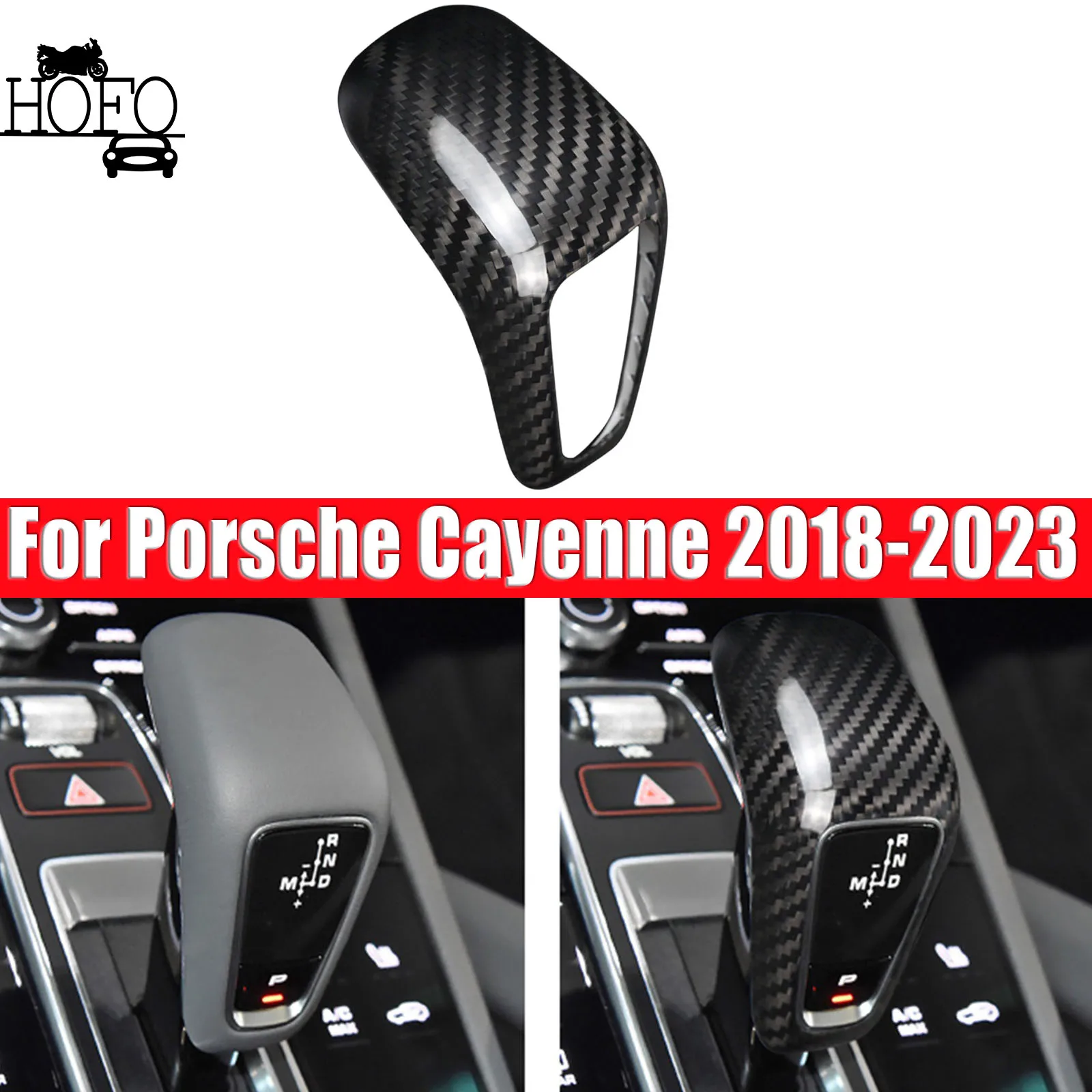 

For Porsche Cayenne 2018-2023 Car Central Console Gear Shift Knob Cover Trim For Porsche Cayenne EV 2019-2023
