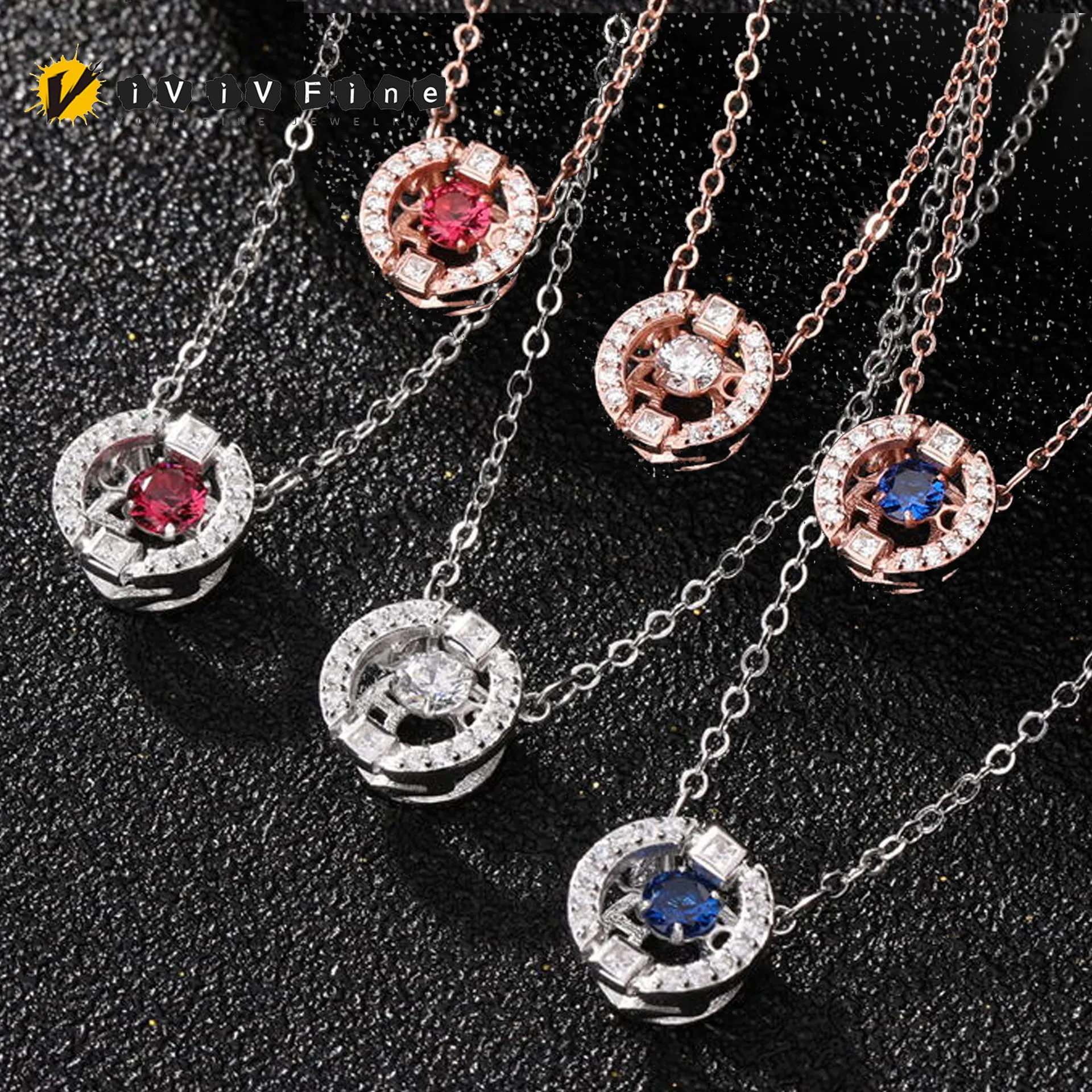 

Original 2025 Colorful Sparkling Crystal for Women Fine Jewelry Set Fashion Stainless Steel Necklace Earrings Bracelet Ring