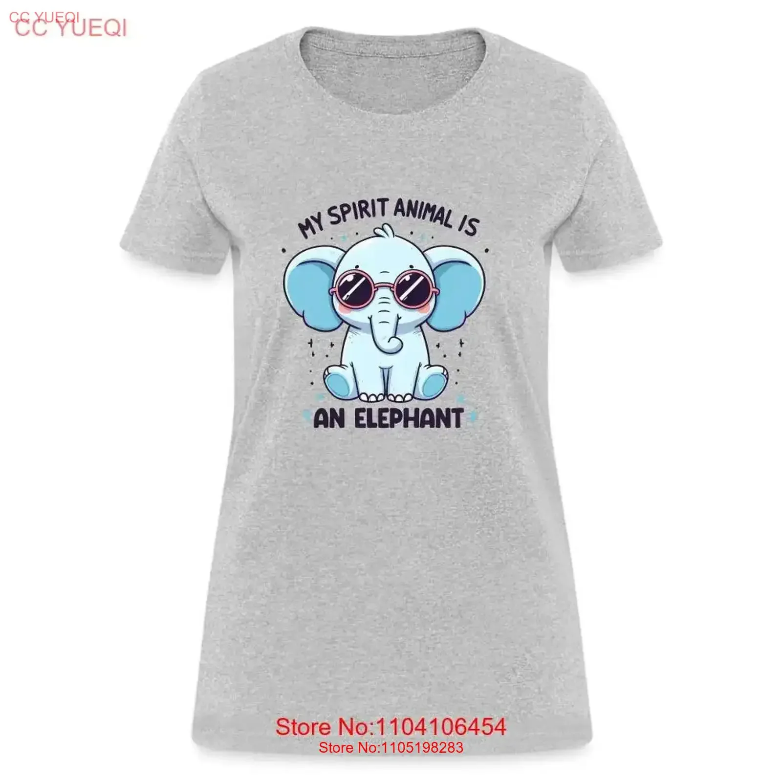 تي شيرت My Spirit Animal هو تي شيرت نسائي على شكل فيل عتيق مغسول للارتداء اليومي موضة غير رسمية مريحة #1