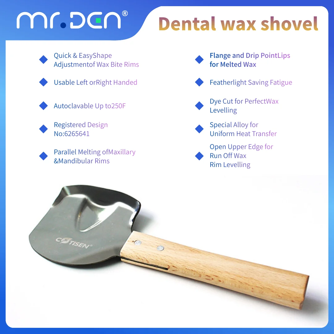 Cotisen Dental Technician Wax Shovel Rim Bite Former Hot Plate for Melting Wax Walls Spatula Scraper Dentistry Laboratory Tools