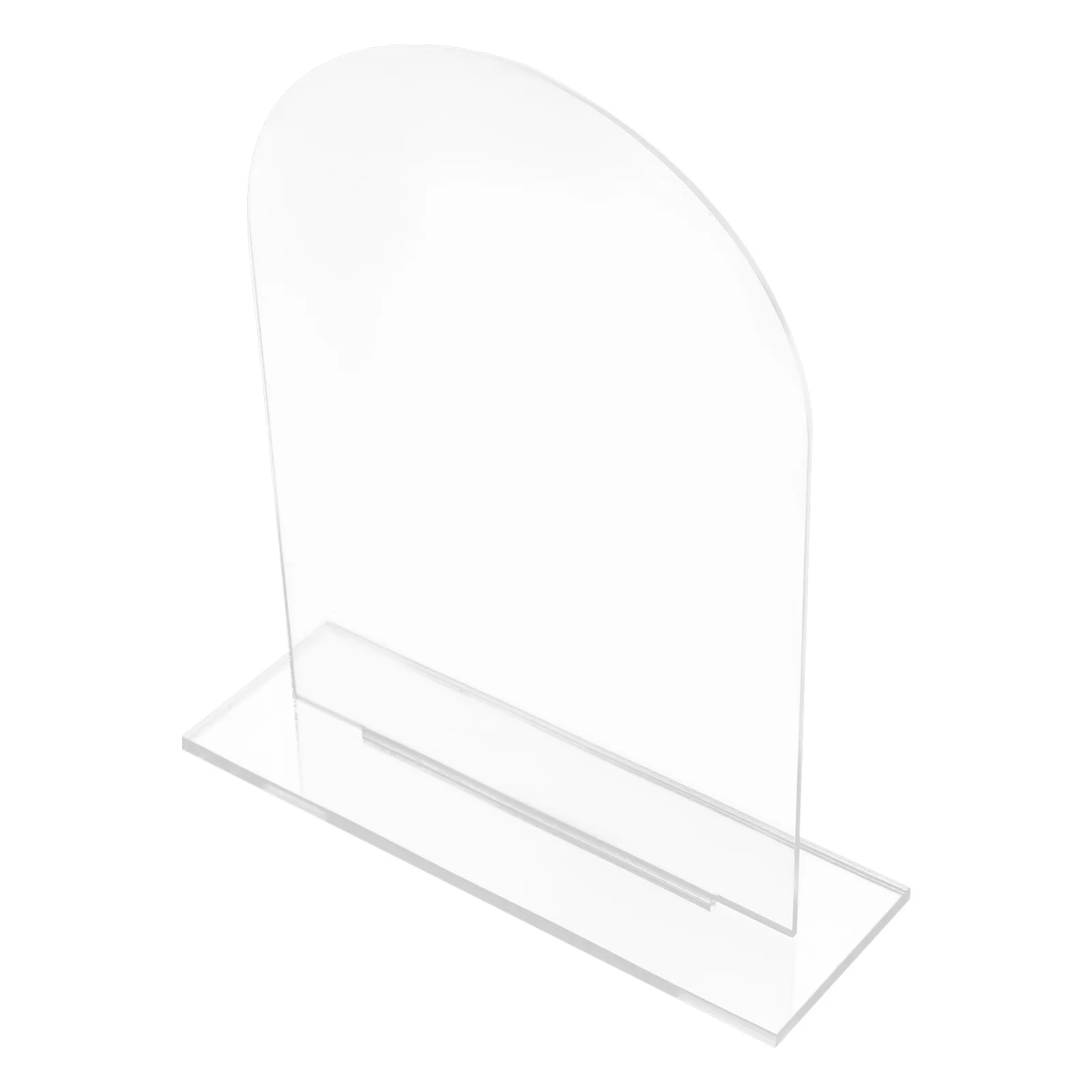 

5pcs Arch Shaped Acrylic Signs Clear Blank Place Cards For Weddings Reusable Table Number Stands Reserved Signs Party Supplies