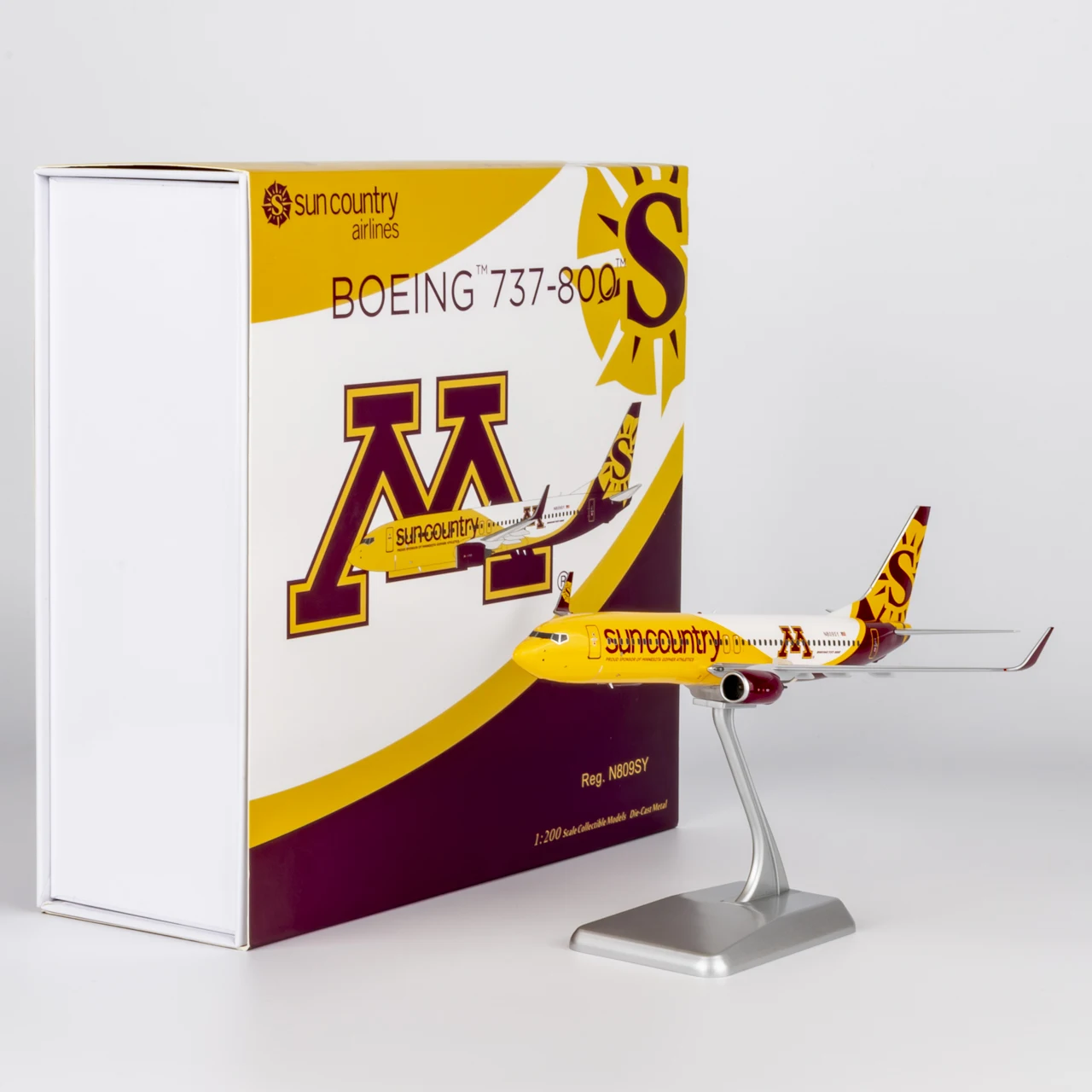 

08049 Alloy Collectible Plane Gift NG Model 1:200 Sun Country Airlines Boeing B737-800 Diecast Aircraft Jet Model N809SY