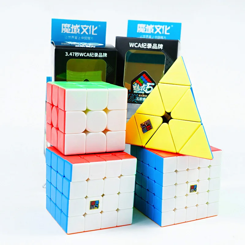 Moyu Meilong Professional Magic Cube 3x3x3 4x4x4 5x5x5 Speed Cube Black Stickers Magic Cube Puzzle Learnning Toys for Kids