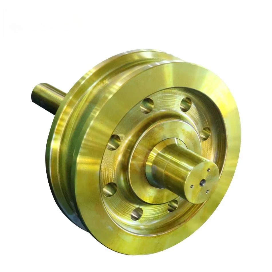 Hot selling：China Brand Trolley Parts Flange Cast Forged Steel Rail Crane Trolley  Crane Wheel  Wheel and Shaft