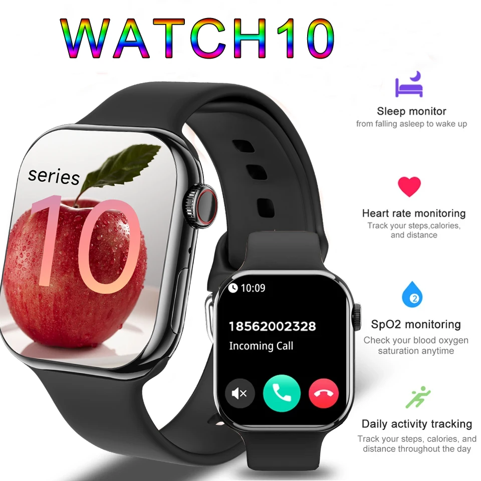 

2025 New Men 1.85 inch HD AMOLED SmartWatch Health monitoring Video Bluetooth Call Waterproof Woman smart watchs For Android IOS