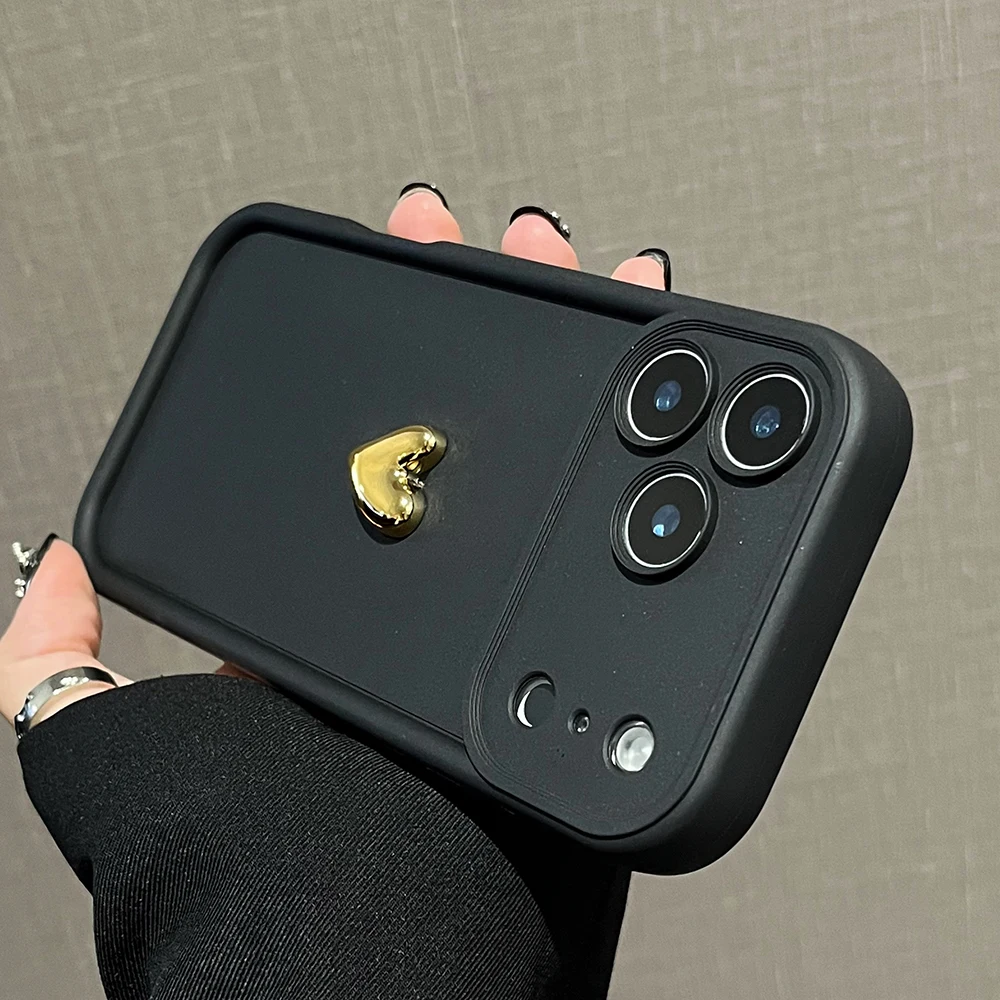 M 6 F 5 X6pro ثلاثية الأبعاد الذهب الحب القلب ماتي الحال بالنسبة Xiaomi Mi Poco F6 M6 X6 X5 F5 Pro 5g 4g للصدمات سيليكون الغطاء الخلفي Poko M6pr