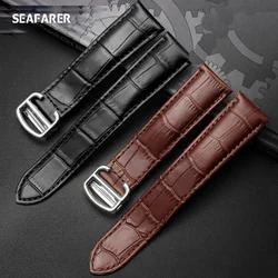 For Omega Watch Speed Seamaster Band Straps Men Deployant Clasp Black Brown Watchband Bracelet Belt 18mm 20mm 22mm Leather