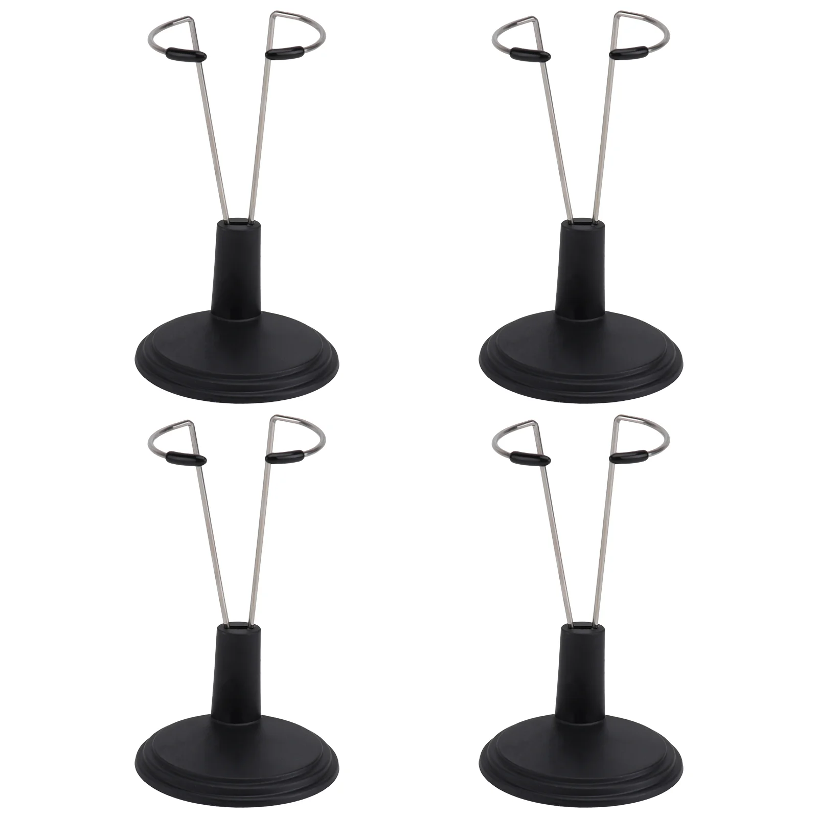 

4pcs Creative Bracket Support Portable Bear Stand Fashion Dolls Storage Rack for Home Black 15cm