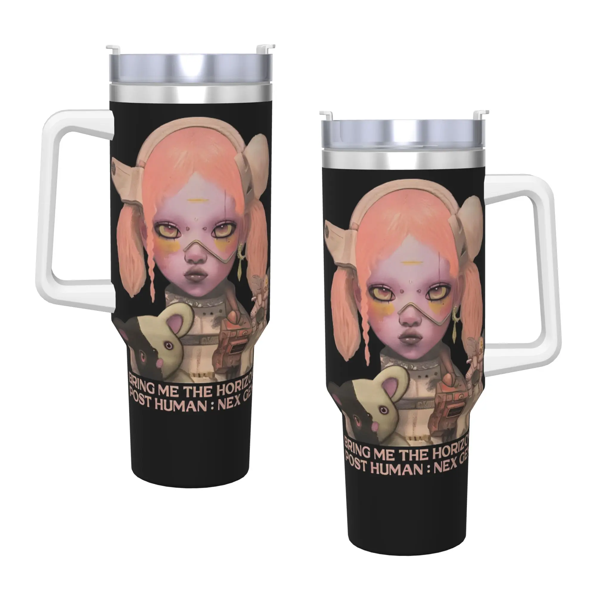 Stainless Steel Tumbler Brings Me The Horizons Metal Music Goth Thermal Cups  Heat Preservation Hot Drinks Car Mugs Water Bottle