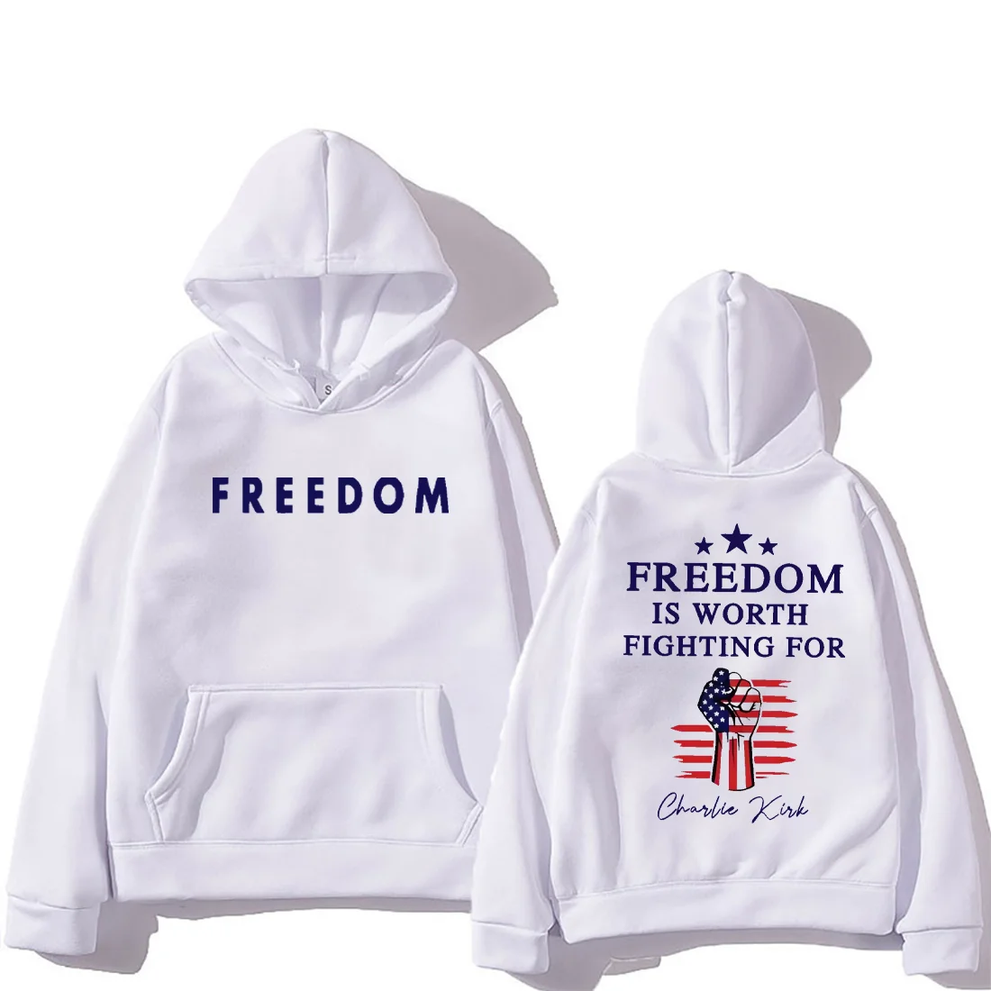 هل تستحق القتال من أجل الحرية تشارلي كيرك هوديي للرجال والنساء موضة هاراجوكو الجديدة بأكمام طويلة ملابس الهيب هوب للشارع