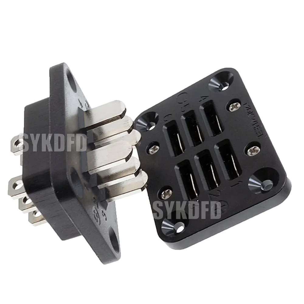 Lithium Battery Connector 6-Core Male Female Matching Energy Storage Battery 15A High Current Dual Row 6 Core Power Adapter