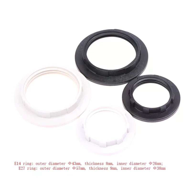 5 قطعة E14 / E27 عاكس الضوء طوق خواتم الخيوط الشمعدانات قاعدة التجنيب قفل ضوء ظلال المقبس تقليل حلقة لمبة حامل #6