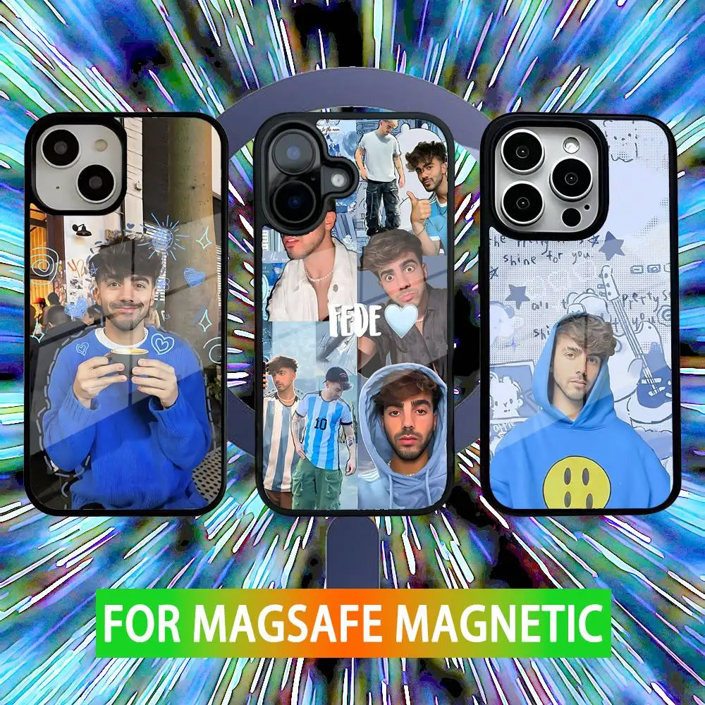 

F-Fede V-Vigevani Phone Case For iPhone 16,15,14,13,12,11,Pro,Max,Plus,Mini,SE New Magsafe Magnetic Wireless Charging