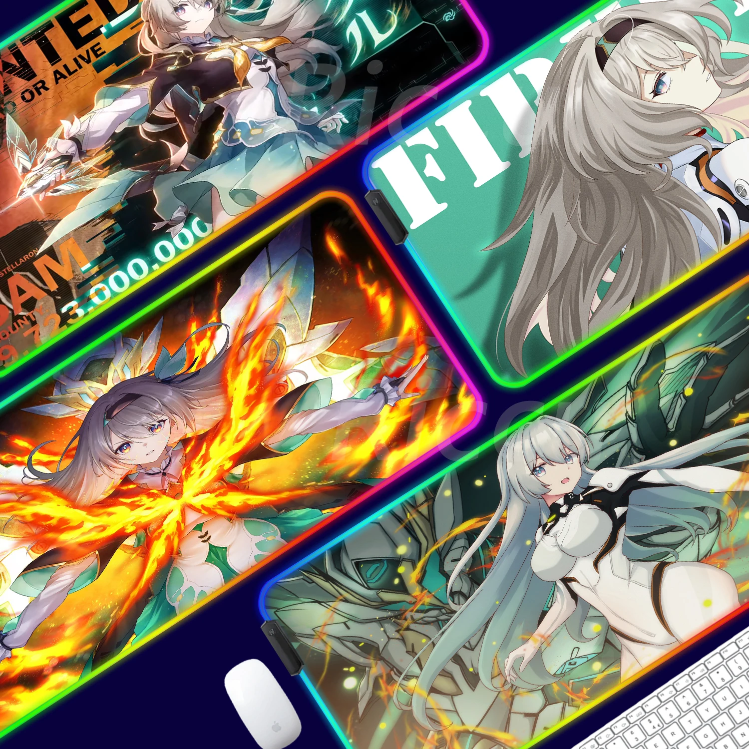 

Honkai Star Rail Firefly High definition High definition print New image Table mats RGB Mouse Pad XXL Table accessory mouse pad