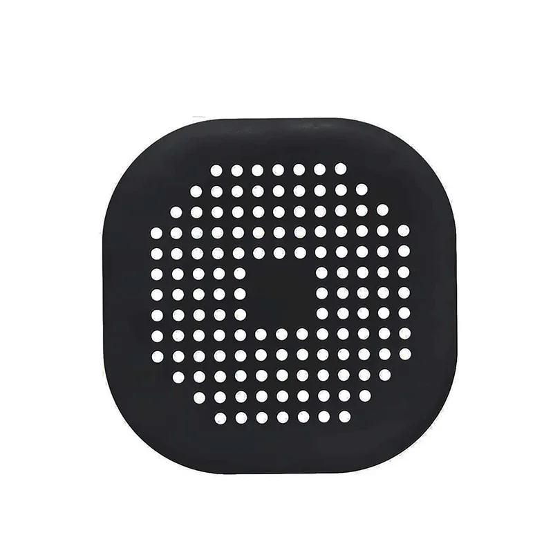 Sewer drain stopper with suction cup drain mat, hair clog prevention filter screen for kitchen and bathroom, 2-pack
