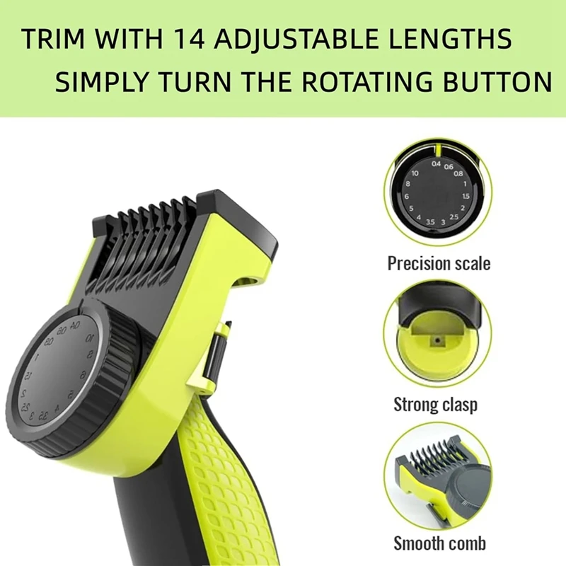 Guia ajustável Comb Substituição Blade Set, Guarda para One Blade Shaver, QP2520, QP2530, QP2620, QP2630