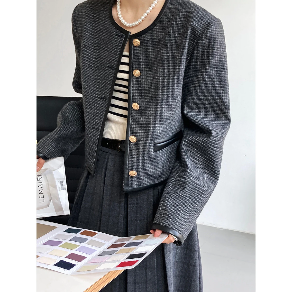 2024 Women Autumn Jacket Coat Fashion O-Neck Long Sleeve Tops Single Button Jackets Coat Tops For Women New In Outerwears