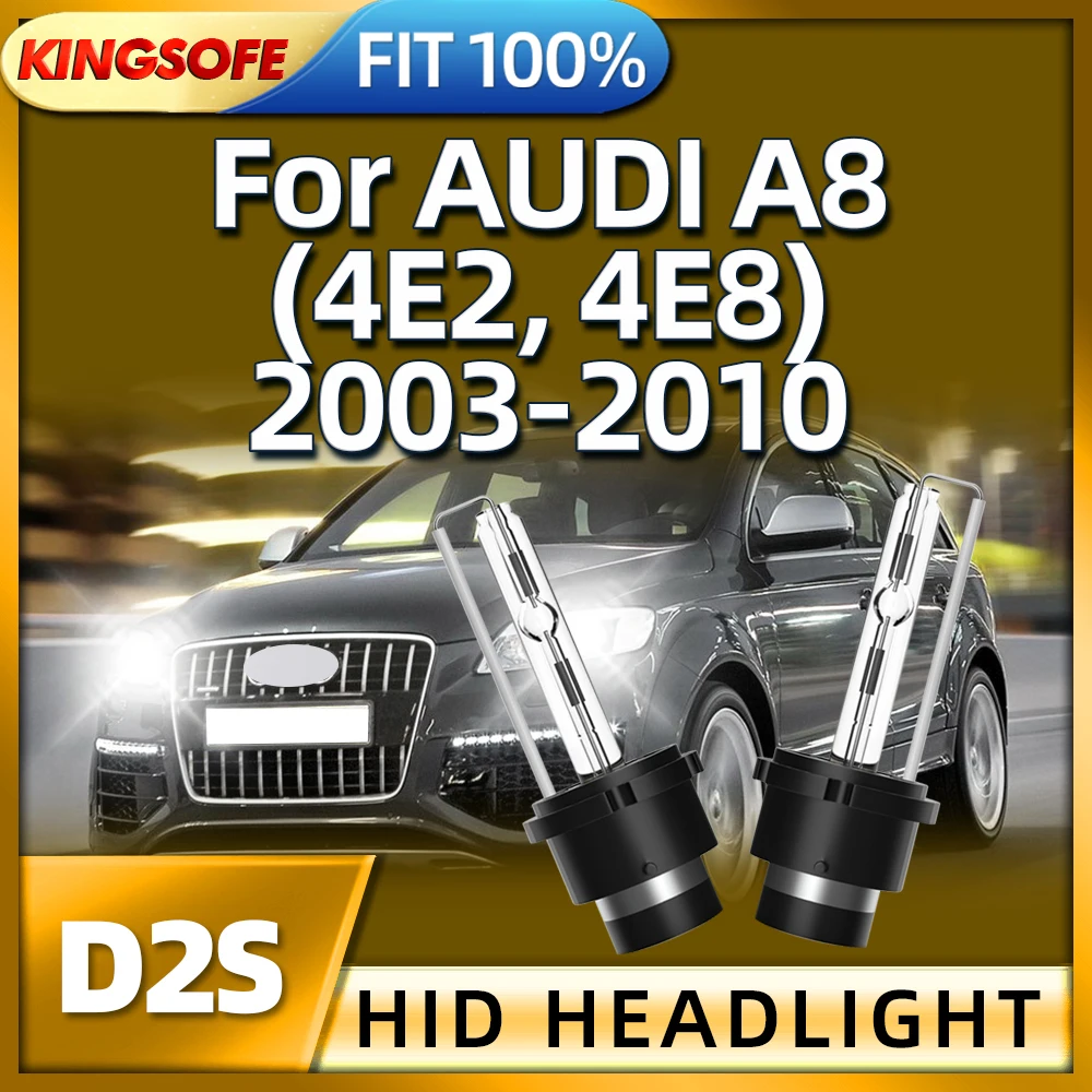 

Roadsun High Bright D2S Bulb 6000K Xenon HID Headlight For AUDI A8 4E2 4E8 2003 2004 2005 2006 2007 2008 2009 2010